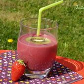 Smoothie betteraves, fraises et kiwis