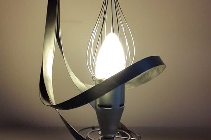 Lampe bougeoir tout en aluminium