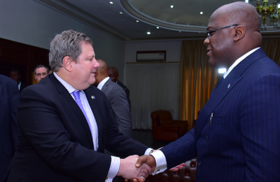 Diplomatie : Le Président Félix-Antoine Tshisekedi Tshilombo a reçu en audience  ce vendredi 15 mars le sous-secrétaire d’Etat américain en charge des questions africaines à la cité de l'UA