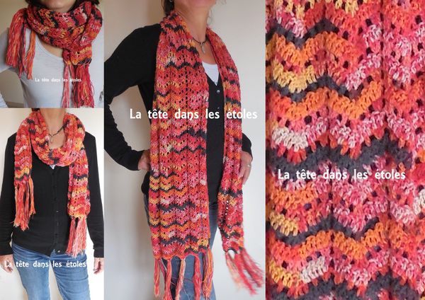 écharpes au crochet