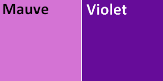 Couleur mauve et violet