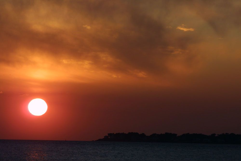 Couché de soleil baie de La Baule - Photos Thierry Weber Photographe de Mer Guérande La Baule