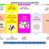 Animations du 11 au 15 juillet