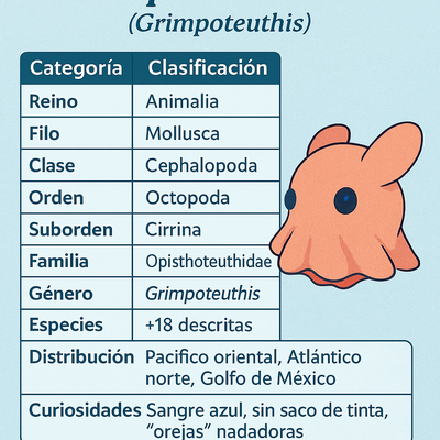 Ficha científica del Pulpo Dumbo