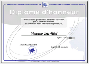 Distinction "membre d'honneur"