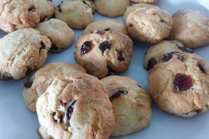 Cookies Chocolat Blanc et Cranberries