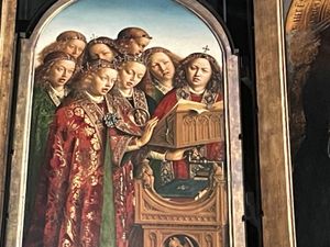 Polyptyque  de l' agneau mystique à la Cathédrale de Gand.