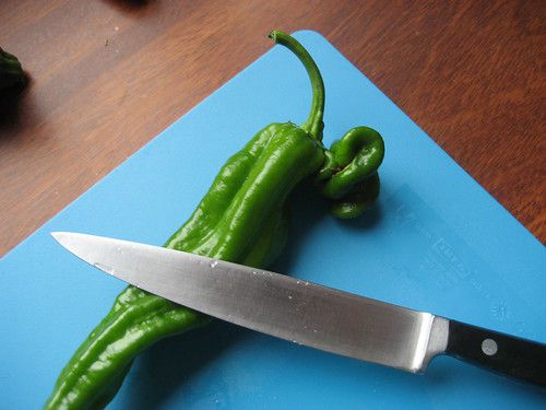 Pimientos Italianos rellenos a la parrilla o a la plancha.