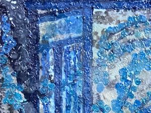 Tableau N° 745 :   "Des préoccupations quotidiennes",   55 x 85 cm,    Huile, Tapioca sur Isorel