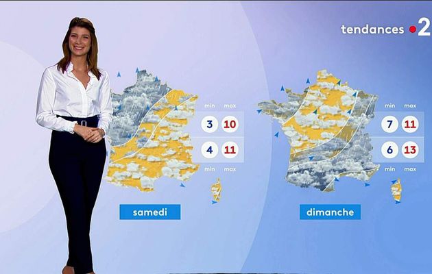 Chloé Nabédian Météo France 2 le 10.12.2018
