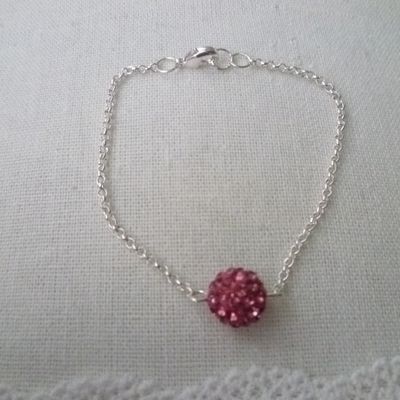 Bracelet  Strass Rose ou Bleu ou noir (B011)