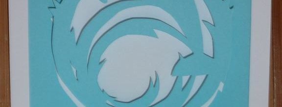 Kirigami : Dauphin turquoise