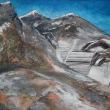 Peinture Montagne et Piano