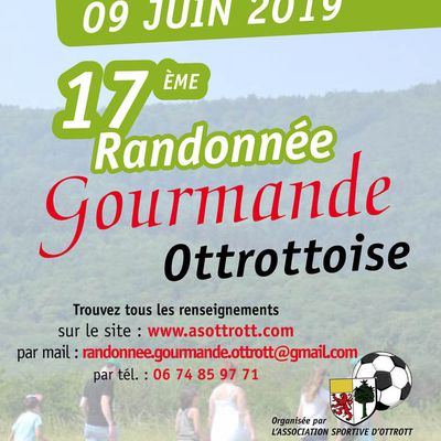 RANDONNEE GOURMANDE OTTROTTOISE 9 JUIN 2019