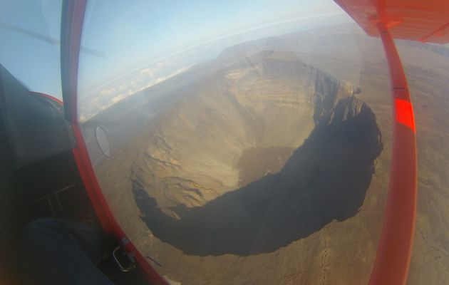 Vol en ULM au-dessus du volcan en éruption