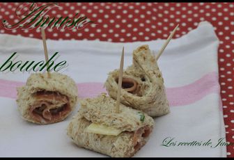 rouleau de pain de mie en apéritif