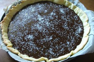 Tarte au chocolat ,noix de coco