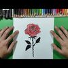 Como dibujar una rosa 🌹 paso a paso 24