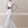 Lace Sweetheart Strapless Neckline Mermaid Style with Chapel Train Skirt 2012 Wedding Dress,dress for wedding