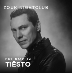 Tiësto date  Zouk Nightclub  Las Vegas, NV - november 12, 2021