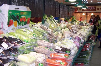 Les légumes au supermarché