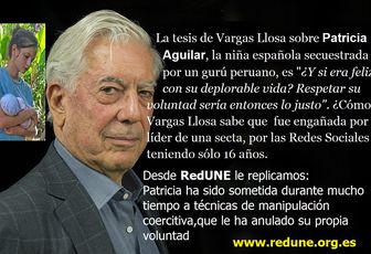 RedUNE replica a Vargas Llosa,sobre el secuestro de Patricia Aguilar.