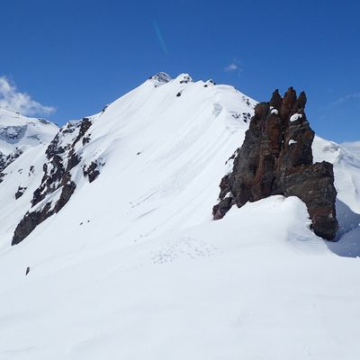 Pointe Rénod - sommet E, par le Glacier de Chavière : Depuis Val Thorens