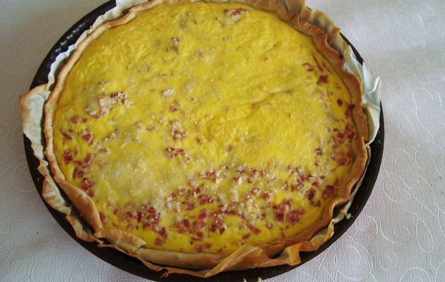 Quiche au jambon et à la moutarde