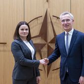 Svetlana Tikhanovskaïa rencontre le secrétaire général de l'OTAN et s'adresse aux Alliés