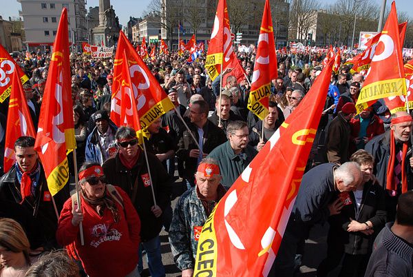 Quelques photos de la manifestation de Rouen le 19 mars 2009. 55000 personnes dans le cortège...