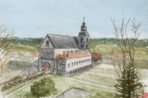 Balade et aquarelle à l'Abbaye d'Hautvillers