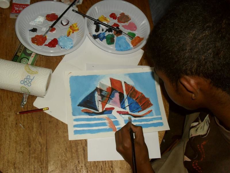 ateliers de dessin et de peinture au toby Fanabeazana de Tsiroromandidy
