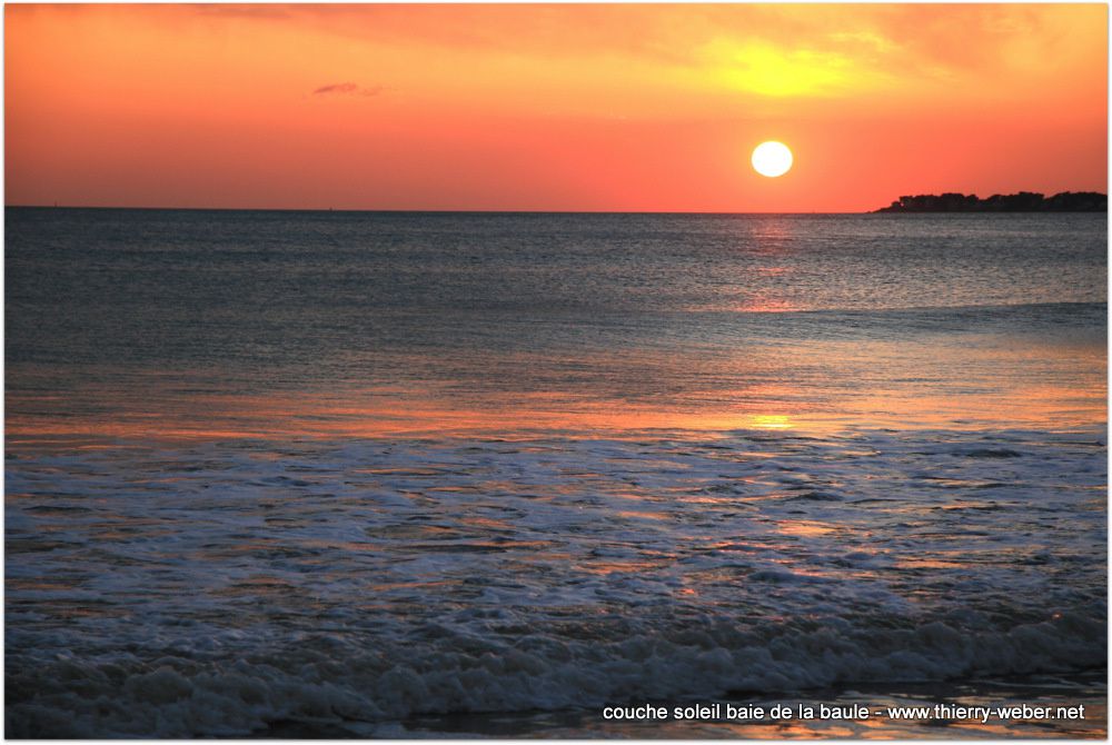 Couché de soleil baie de La Baule - Photos Thierry Weber Photographe de Mer Guérande La Baule