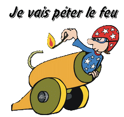 Je vais péter le feu - Canon - Allumette - Gif animé - Gratuit