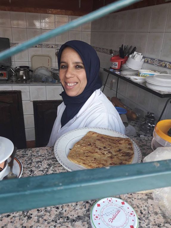 1er petit déj pris sur la terrasse de notre riad