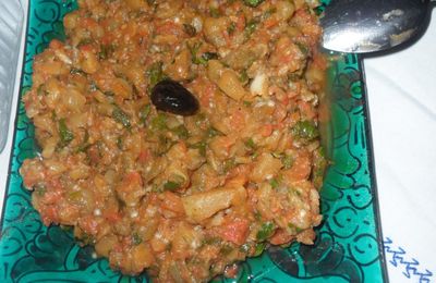 ZAALOUK (salade marocaine "aubergines et tomates)