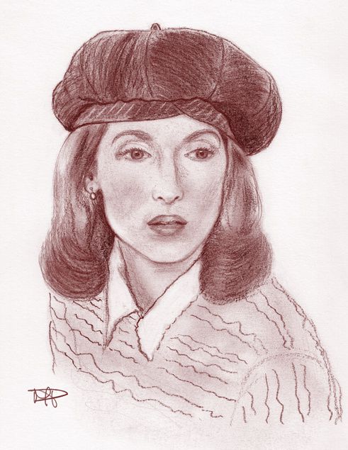 Mes dessins de femmes célèbres ou inconnues (crayons ou pastels sur papier).