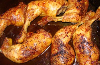 Cuisse de poulet poele