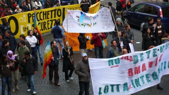 foto della manifestazione di Roma del 17 ottobre 2009