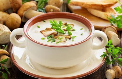 Soupe aux champignons aux thermomix