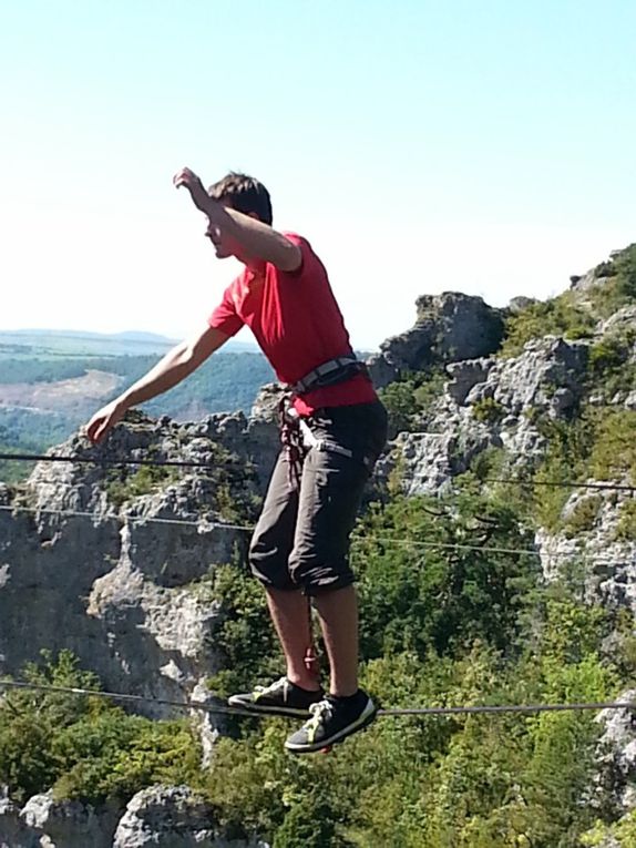 Slackline avec le groupe "les Déséquilibrés"