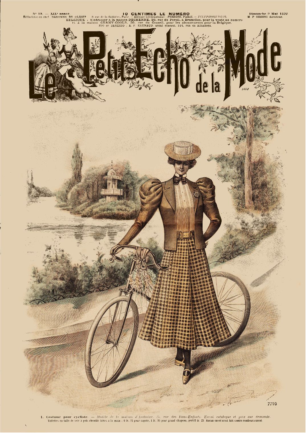 Cycliste en 1897