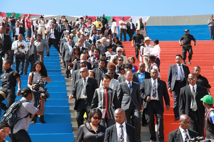 Dans le cadre du IIè anniversaire de la IVèRépublique, le couple présidentiel, Andry et Mialy Rajoelina, a inauguré le «Coliseum de Madagascar» sis à Antsonjombe. 1ère partie. Photos: Harilala Randrianarison