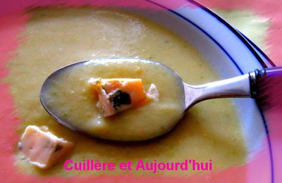 Soupe de courgette au Bleu d'Auvergne