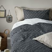 Parure de couette à motif - Gris anthracite - Home All | H&M FR