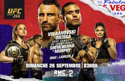 Volkanovski vs Ortega (UFC 266) Sur quelle chaine suivre le combat dans la nuit de samedi à dimanche ?