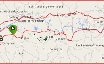 Parcours de la sortie club du 12 Juillet 2015