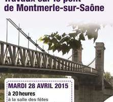 Travaux sur le Pont de Montmerle: Réunion  Organisée par Le Conseil Départemental de l' Ain le 28 Avril à 20h.
