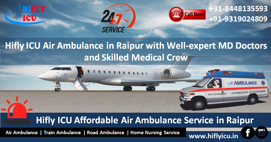 Air Ambulance from Raipur