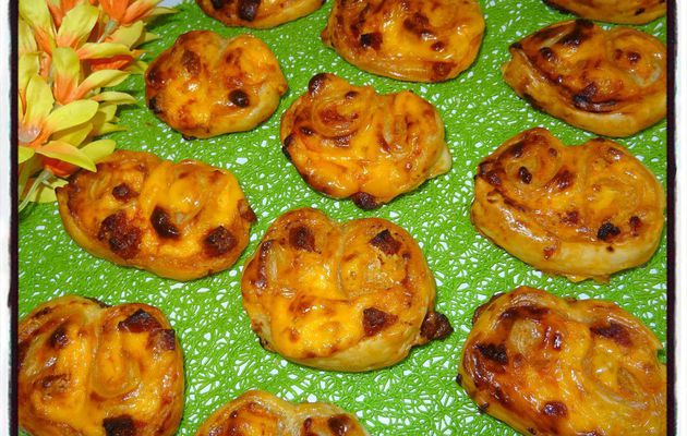 Palmiers au chorizo et au cheddar